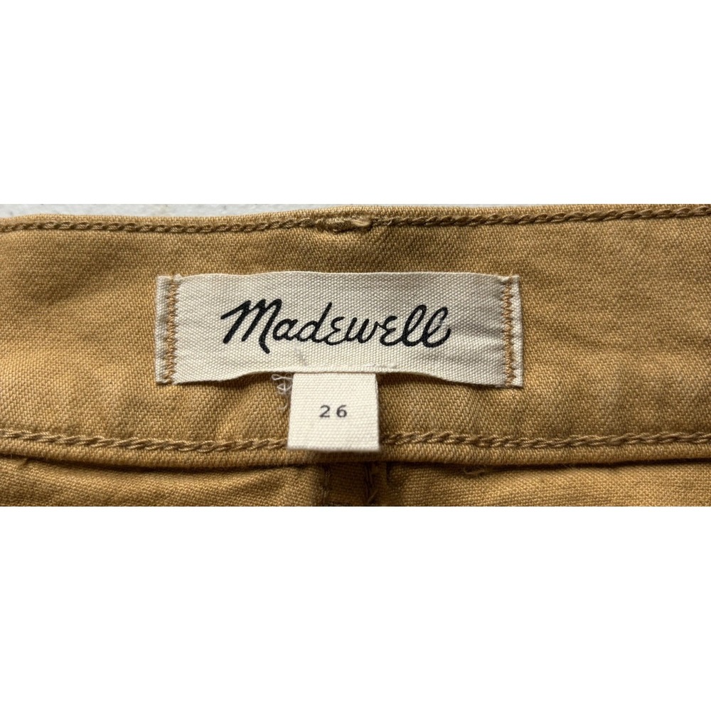 Madewell womens‎ golden yellow pants pockets canvas 2 NWOT